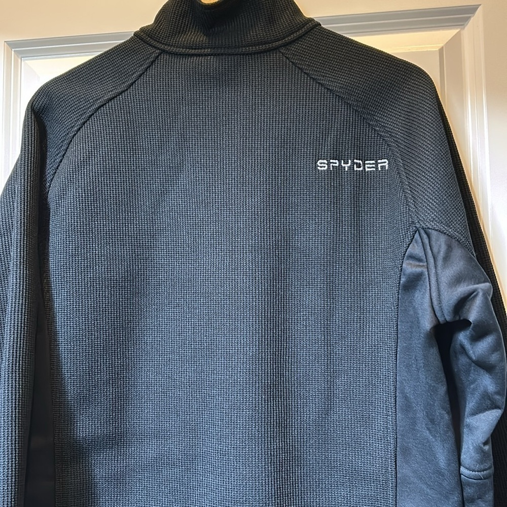 NEW Men's Spyder 1/4 zip black pullover size large - Picture 4 of 6